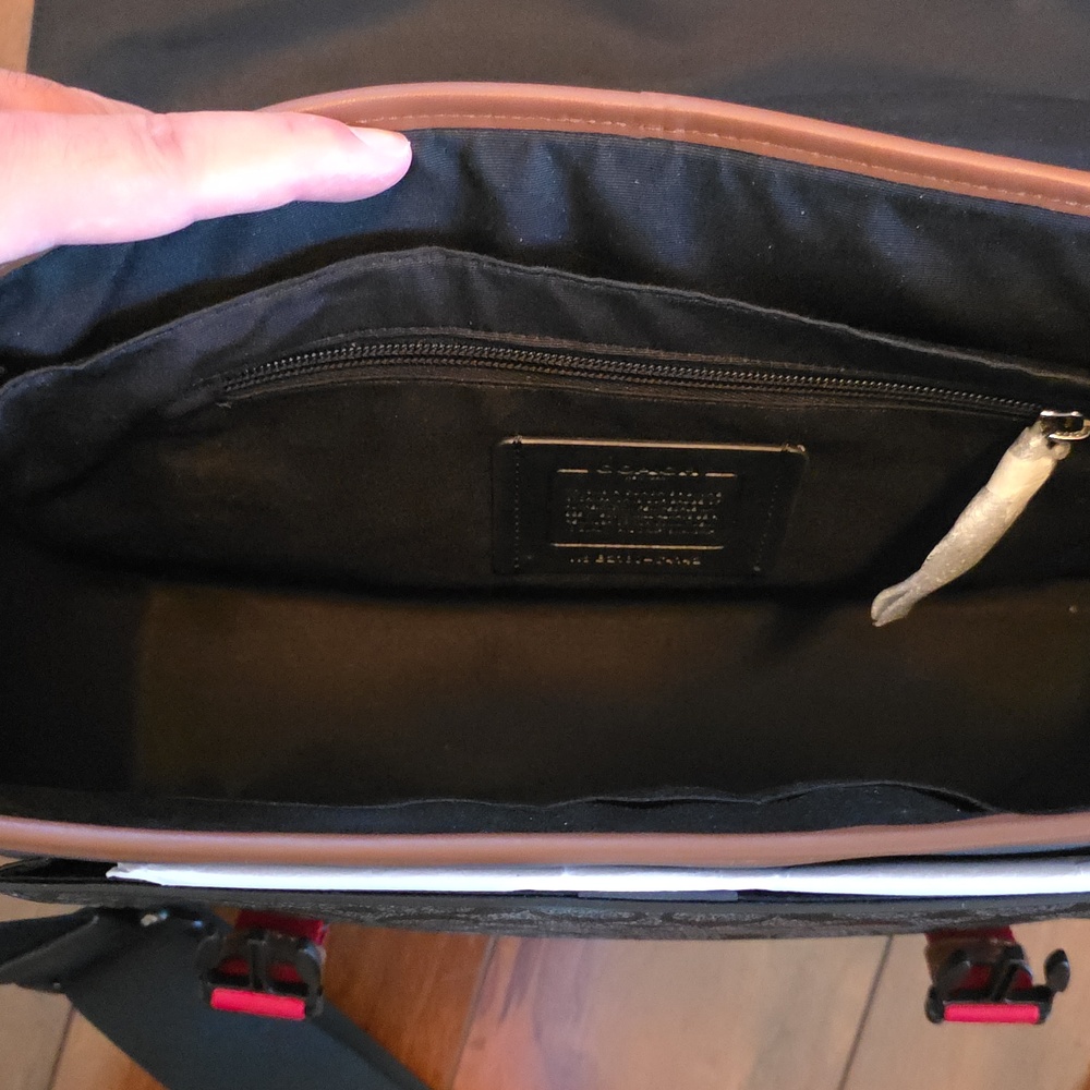 Coach Track Messenger In Colorblock Signature Canvas - Picture 12 of 13